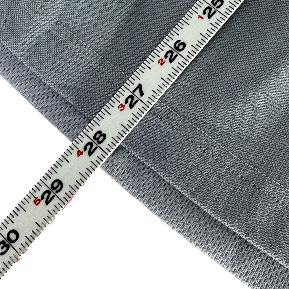 Adidas Golf Climacool Polo Men's L Gray Blue Stripe Golfcore Preppy EUC